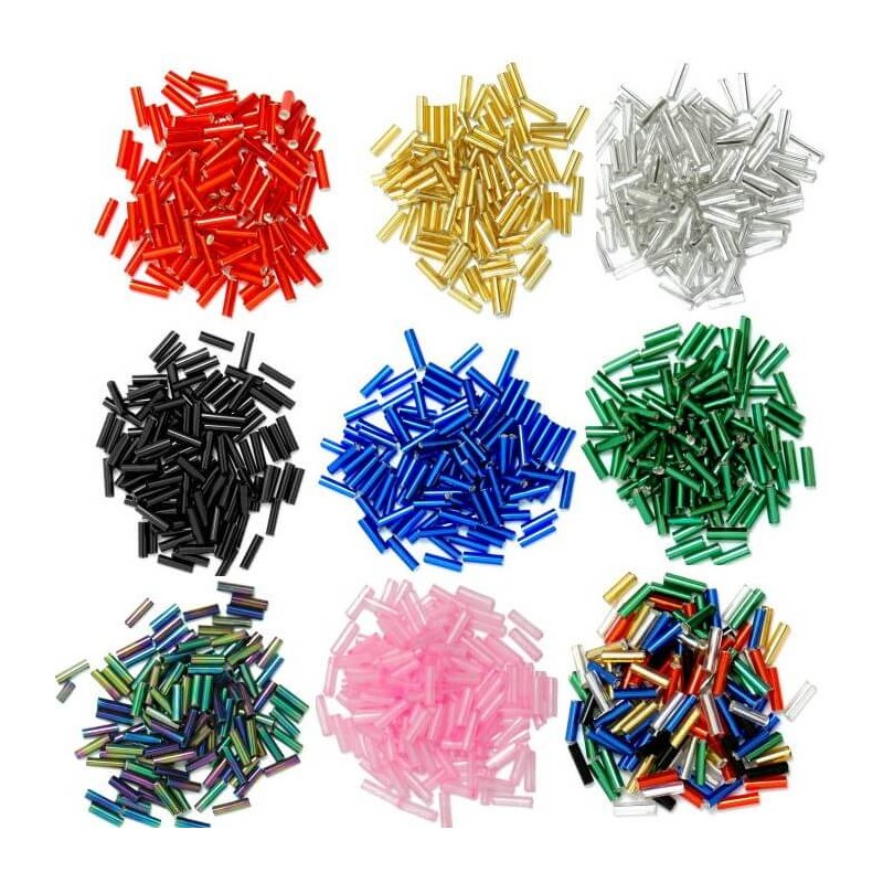 Mm Glass Bugle Beads Colours