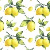 100% Cotton Digital Fabric Bunched Lemon Lemons 150cm Wide