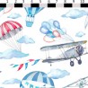 100% Cotton Digital Fabric Vintage Biplanes Aeroplanes 150cm Wide