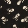 100% Cotton Poplin Fabric Creepy Pirate Skulls & Crossbones Halloween 145cm Wide