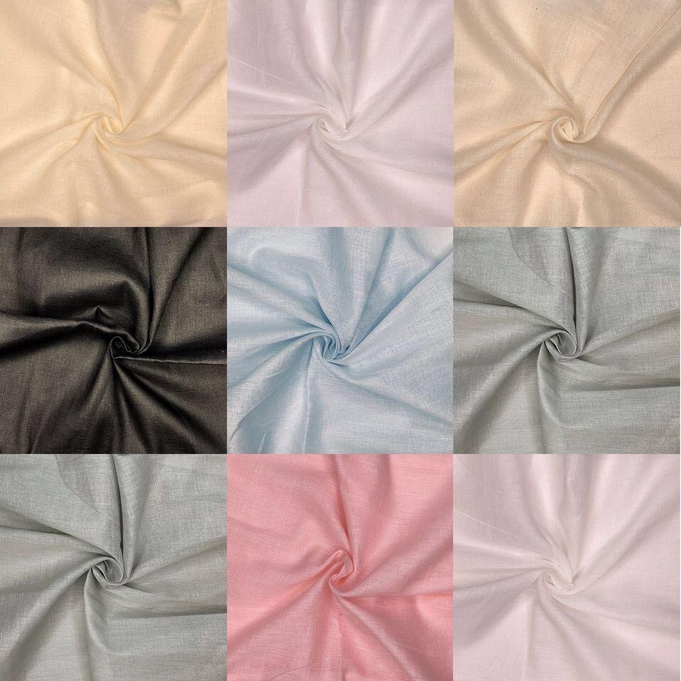 Premium Coloured Muslin Fabric 100% Cotton Draping Cheese Cloth Material Black