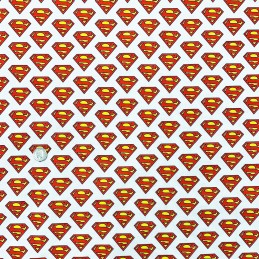 100% Cotton Digital Fabric Superman Badge Superhero Logo DC Comics