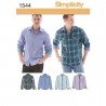 Mens Shirt With Fabric Variations Fabric Sewing Patterns 1544