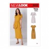 New Look Sewing Pattern N6650 Misses' Knit Dress And Belt
