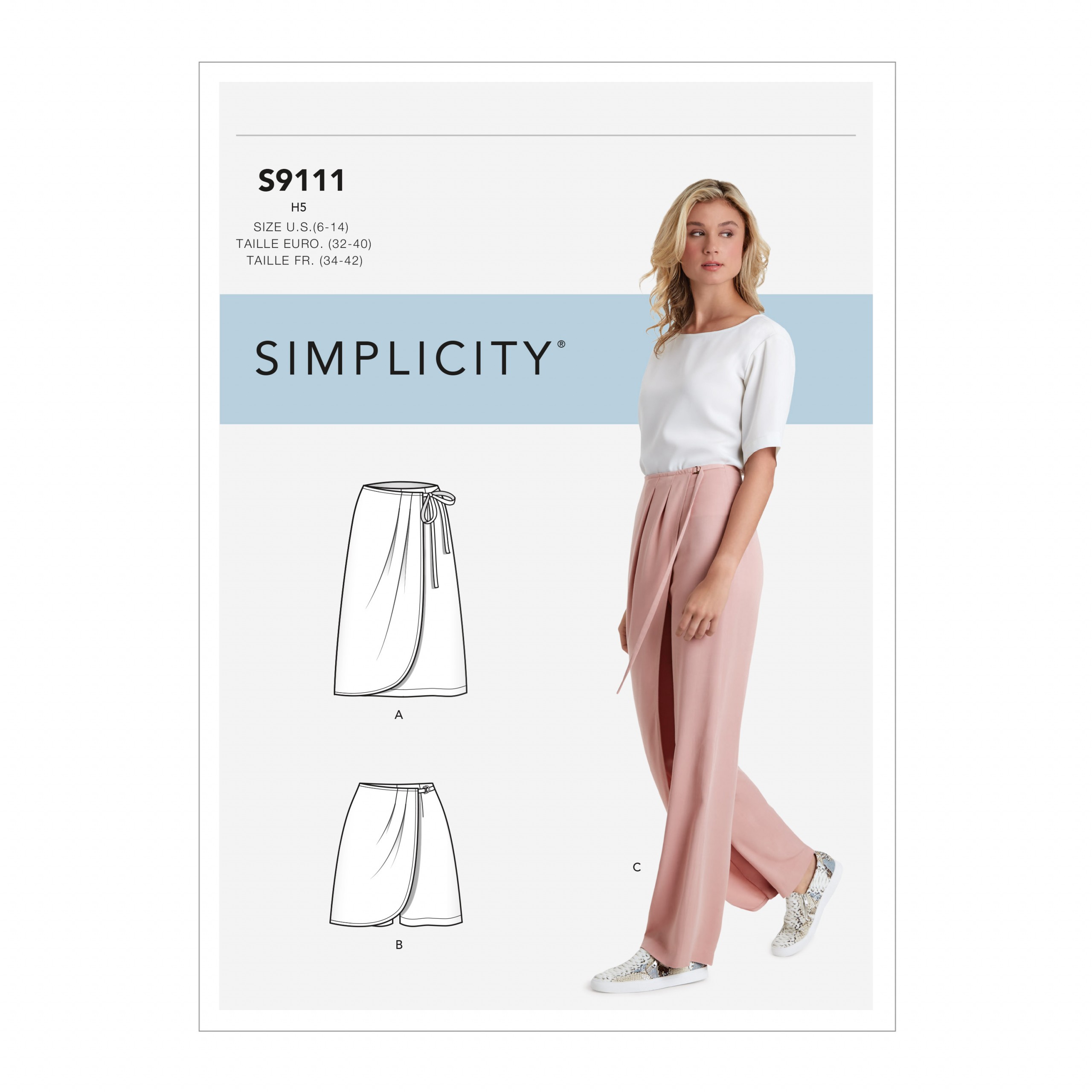 XXS-XS-S-M-L-XL-XXL A SIMPLICITY Sewing Pattern S9110 Misses' Pull On Skirts & Cropped Pants Various