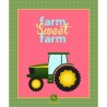 100% Cotton Fabric Springs Creative John Deere Farm Sweet Farm Tractor Panel