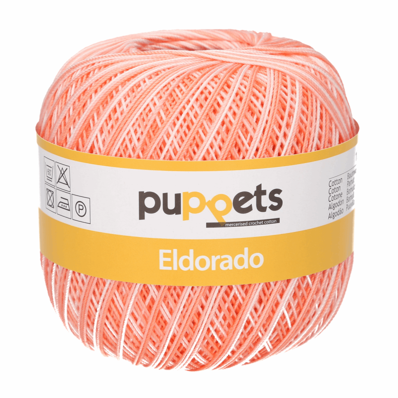 Puppets Eldorado No.10 Variegated 100% Cotton Crochet / Knitting Yarn Thread 50g Ball
