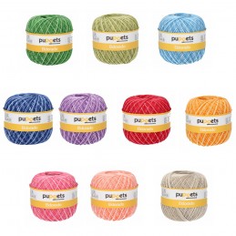 Puppets Eldorado No.10 Variegated 100% Cotton Crochet / Knitting Yarn Thread 50g Ball