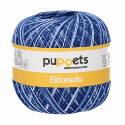 Puppets Eldorado No.12 Variegated 100% Cotton Crochet Knit Yarn Thread 50g Ball