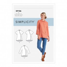 thumbnail image 2 of Simplicity Women's V-Neck Top & Pull-On Pants Sewing Pattern - Sizes 6-14, Style 9279 2 of 12