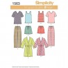 Simplicity Sewing Pattern , Mens & Teens Sleepwear 16 Piece Fabric  1563