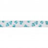 Eleganza Ribbon Wired Edge Christmas Turquoise Baubles 63mm
