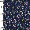 100% Cotton Poplin Fabric Rose & Hubble Shooting Stars Moon Clustered