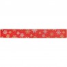 Eleganza Ribbon Wired Edge Christmas Gold & Sliver Snowflakes 63mm
