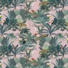 100% Cotton Digital Fabric Tropical Palm Tree Animals Birds Crafty 140cm Wide