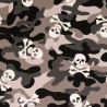 100% Cotton Poplin Fabric Army Camouflage Skulls & Crossbones 140cm Wide