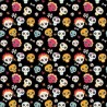 100% Cotton Digital Fabric Mexican Sugar Skulls Bones Floral Crafty 140cm Wide
