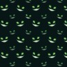 100% Cotton Digital Fabric Cat Faces In The Dark Halloween 140cm Wide