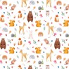 100% Cotton Digital Fabric Oh Sew Woodland Animals Deer Fox 140cm Wide