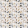100% Cotton Digital Fabric Oh Sew I Love Dogs Breeds 140cm Wide