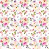100% Cotton Digital Fabric Spring Garden Large Roses Floral Flower 140cm Wide
