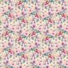 100% Cotton Digital Fabric Small Roses Pretty Garden Floral Flower 140cm Wide