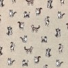 Cotton Rich Linen Look Fabric Shabby Cats Upholstery Kittens