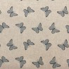 Cotton Rich Linen Look Fabric Butterfly Butterflies Upholstery