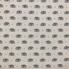 Cotton Rich Linen Look Fabric Vintage Hedgehogs Upholstery