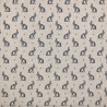Cotton Rich Linen Look Fabric Vintage Hares Rabbits Upholstery
