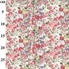 100% Cotton Poplin Fabric Rose & Hubble Floral Packed Flowerheads Azalea Gardens