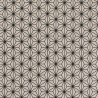 Cotton Rich Linen Look Fabric Black Spirals Geometric Upholstery
