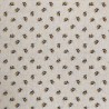 Cotton Rich Linen Look Fabric Digital Miniature Bumble Bees Upholstery