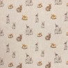 Cotton Rich Linen Look Fabric Digital Cute Bunny Rabbits Upholstery