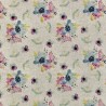 Cotton Rich Linen Look Fabric Digital Botanical Flowers Autumn Upholstery
