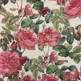 Tapestry Fabric Floral Rose...