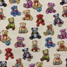 Tapestry Fabric Teddy Bears Upholstery Furnishings Curtains 140cm Wide