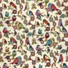 Tapestry Fabric Floral Birds Upholstery Furnishings Curtains 140cm Wide