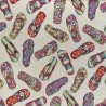Tapestry Fabric Flip Flops Upholstery Furnishings Curtains 140cm Wide