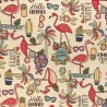 Tapestry Fabric Tropical Flamingo Upholstery Furnishings Curtains 140cm Wide