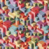 Tapestry Fabric Spectrum Tetris Upholstery Furnishings Curtains 140cm Wide