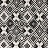 Tapestry Fabric Aztec Black & White Upholstery Furnishings Curtains 140cm Wide