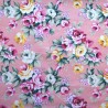 100% Cotton Poplin Fabric Blooming Radford Roses Bushes Floral Flower 145cm Wide