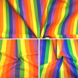 Polycotton Fabric Rainbow...