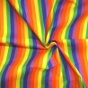 Polycotton Fabric Rainbow Stripes Multi Gay Pride Month LGBTQ+