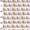 100% Cotton Fabric Digital John Louden Summer Floral Country Bike Ride