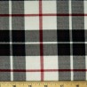 Polyviscose Tartan Fabric Fashion Black Grey 56 Scottish Plaid Check Woven