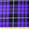 Polyviscose Tartan Fabric Fashion Black Purple 61 Scottish Plaid Check Woven