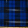 Polyviscose Tartan Fabric Fashion Black Blue 62 Scottish Plaid Check Woven