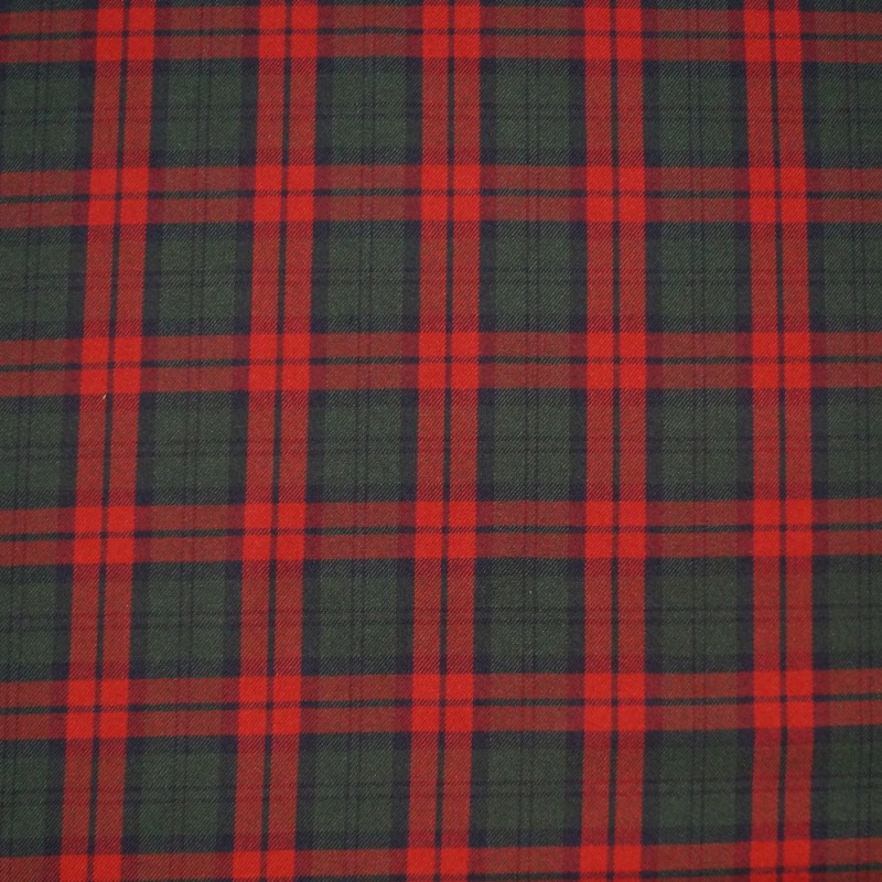 Polyviscose Tartan Fabric Fashion Red Green Squares Scottish Plaid Check  Woven